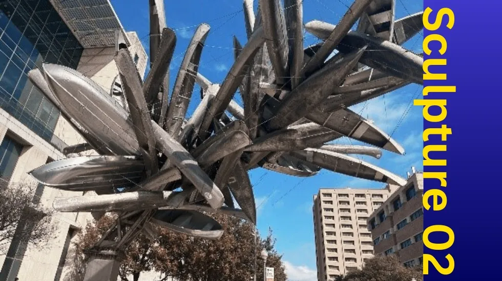 Monochrome for Austin (2015) sculpture by Nancy Rubins in Austin, Texas