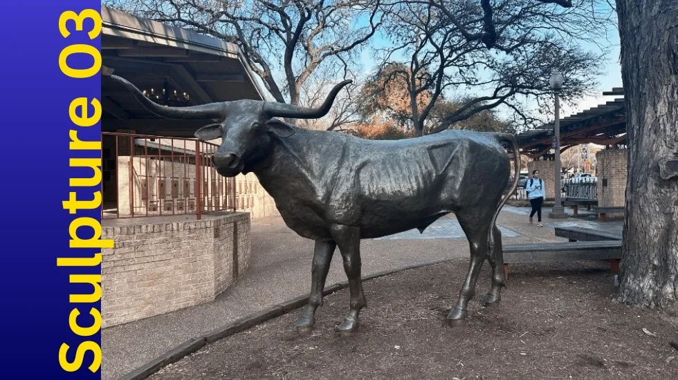 Longhorn Sculpture at Texas Exes Alumni Center