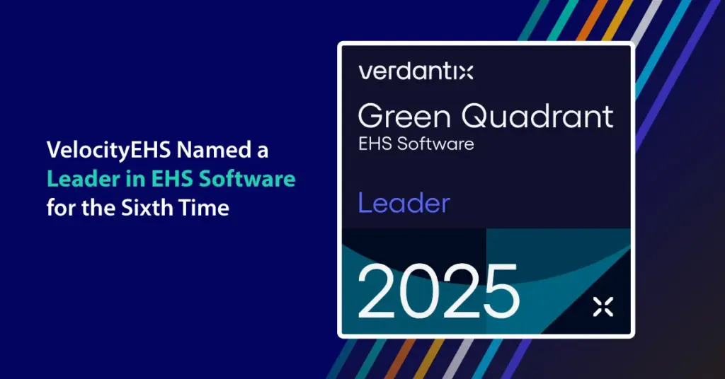 Velocityehs Verdantix Green Quadrant Leader for EHS Software Badge